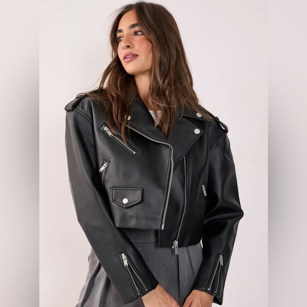 Nasty Gal NWT Leather Biker Jacket W14